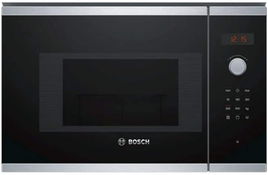 Bosch BEL523MS0 Intégré 20L 800W Noir, Acier inoxydable micro-onde - Micro-ondes (Intégré, 20 L, 800 W, Rotatif, Tactil, Noir, Acier inoxydable, Bouton)