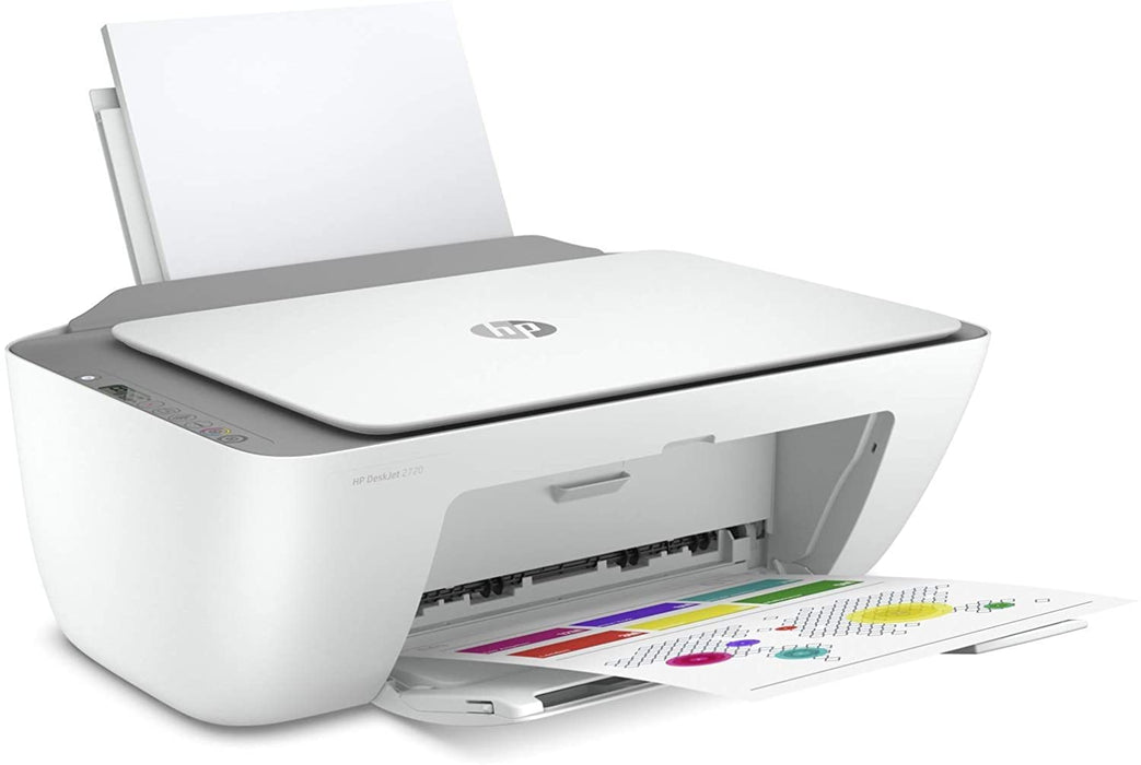 HP Deskjet 2720 Imprimante Tout-en-Un Jet d'Encre Couleur et Noir/Blanc (A4, Wifi, Bluetooth, HP Smart, Impression, Copie, Numérisation, 2 Mois de Forfait Instant Ink Inclus avec l'imprimante)