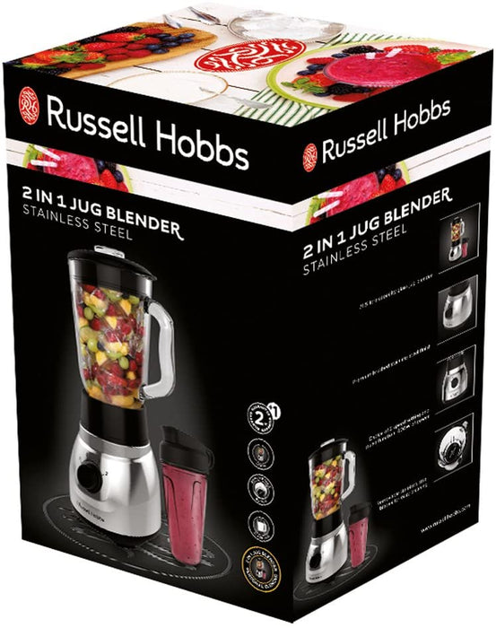 Russell Hobbs Blender Mixeur Electrique 1,5L, Puissant 600W et Blender Nomade