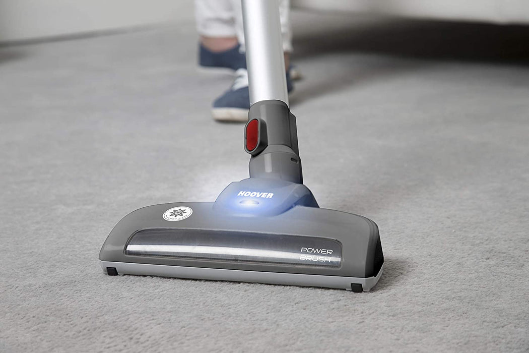 Hoover FD22RP011 Freedom - Wireless Electric Broom, Autonomy Up to 25 Min, Grey/Red