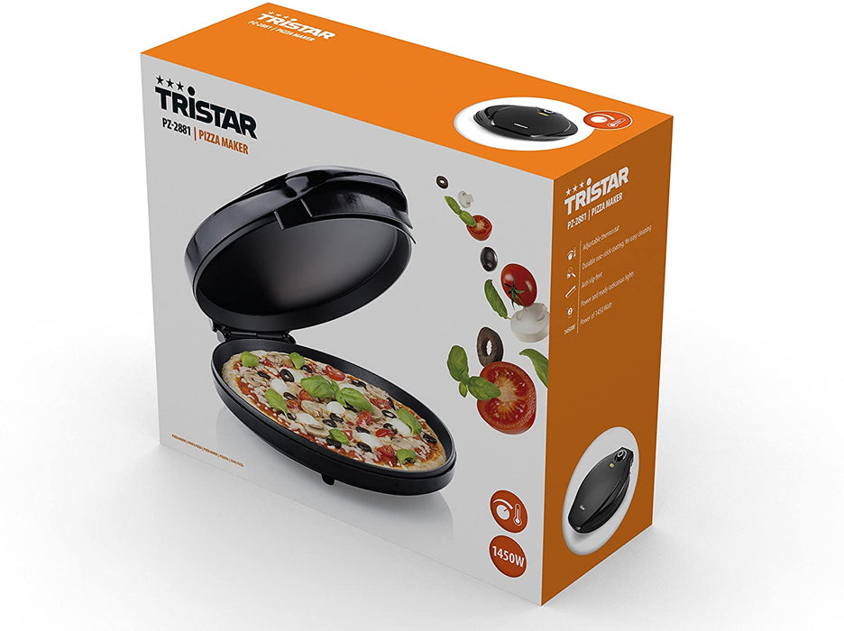 Four à pizza Tristar PZ-2881 – Thermostat réglable - Diamètre de surface de cuisson : 30 cm